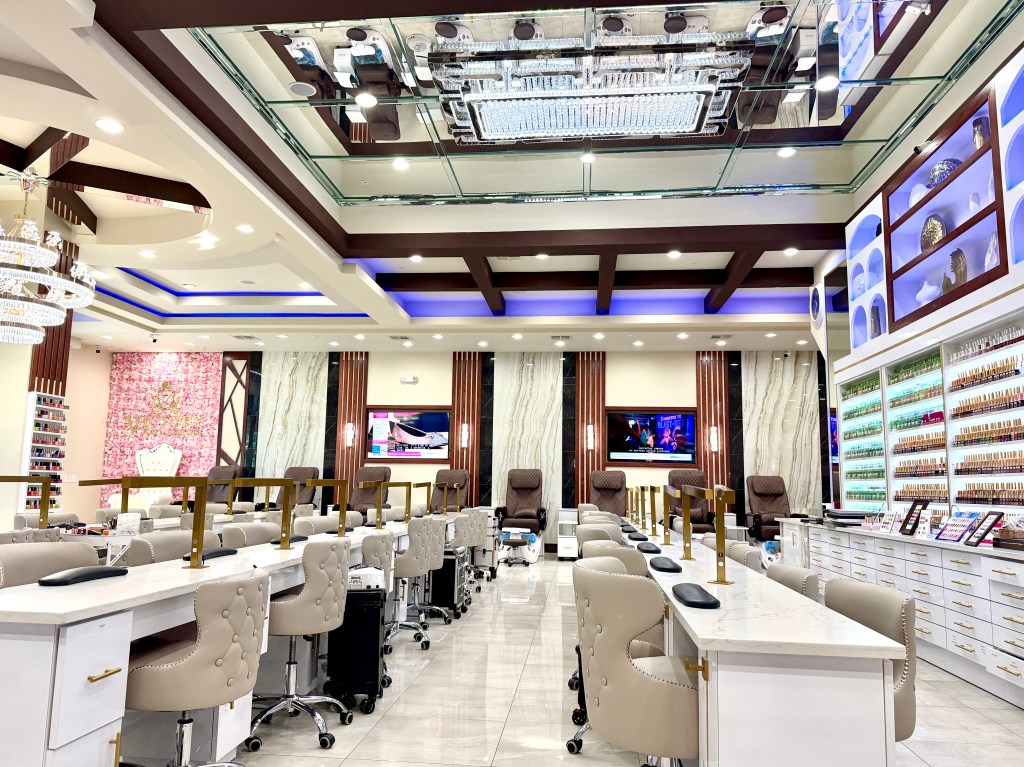 Victory Nail Lounge interior is bright and clean